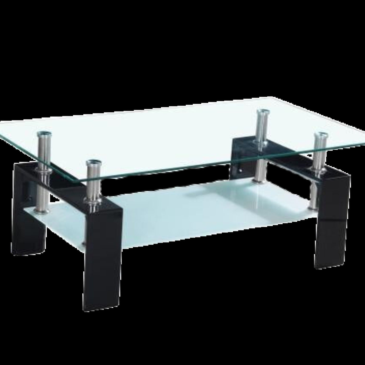Crystalline Glasstop Coffee Table Black | Furniture World Auckland