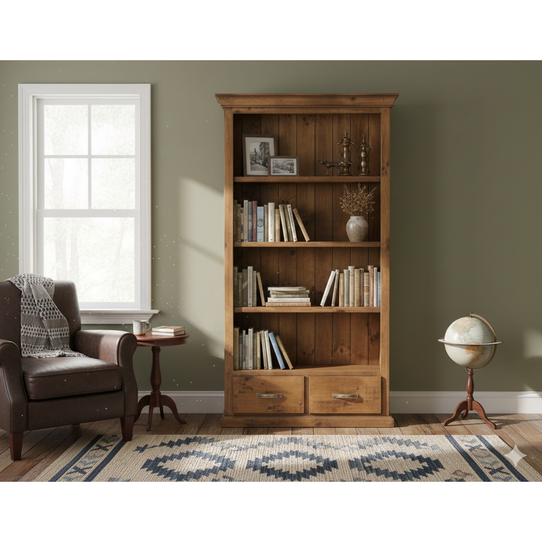Edison 2 Bottom Drw Bookcase - Side View | Furniture World NZ