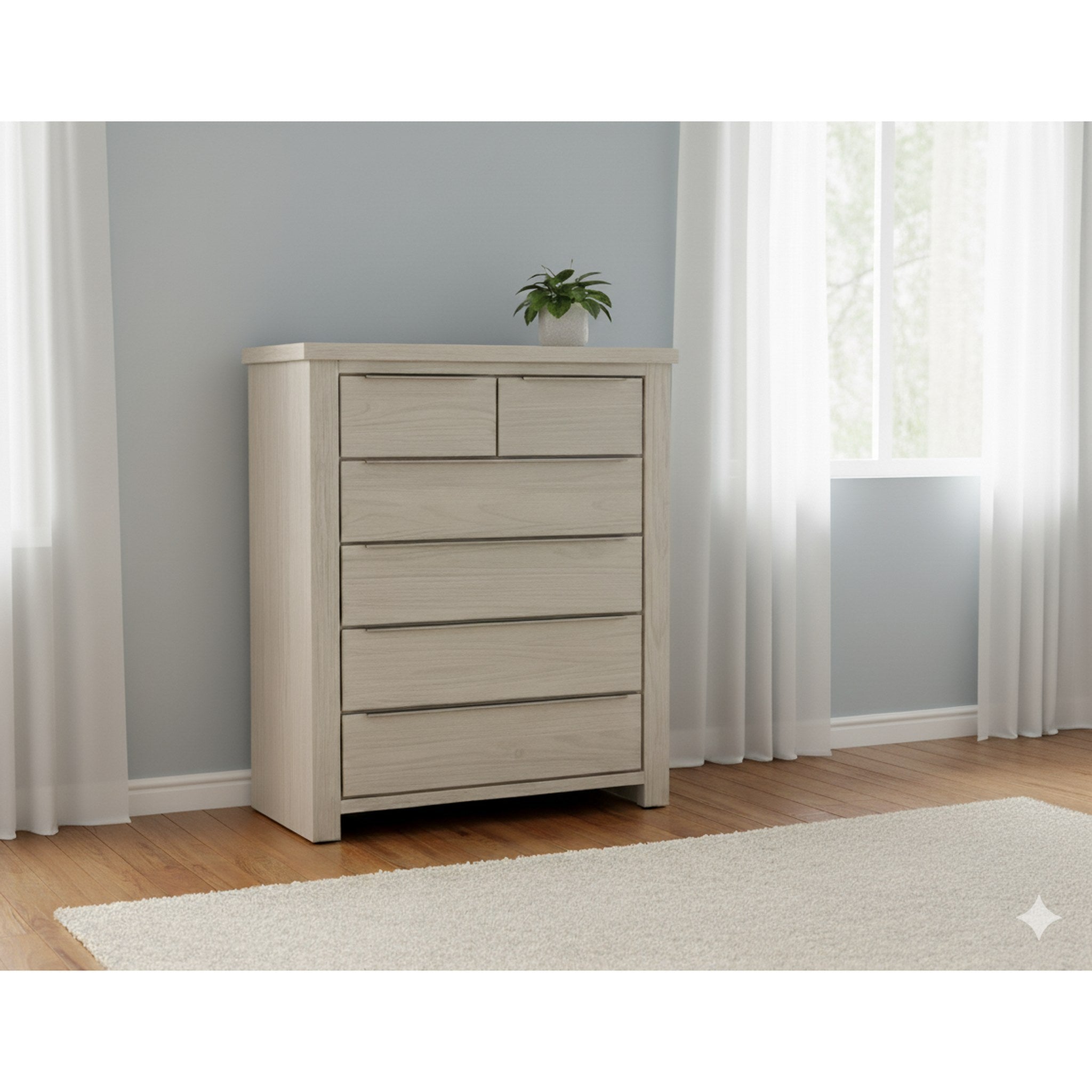 Signature 6 Drw Tallboy - Side View | Furniture World NZ
