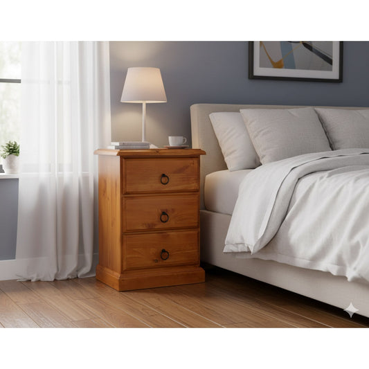 NestHeaven 3 Drw Bed Side Honey
