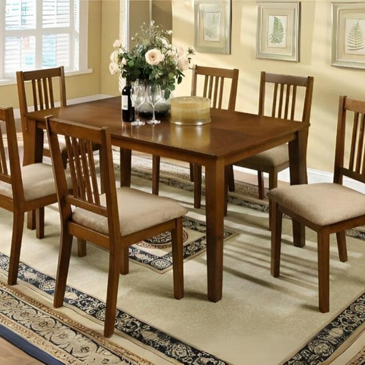 Artisan 1.5M Dining Set 7 Pcs Oak Pattern | Furniture World Auckland