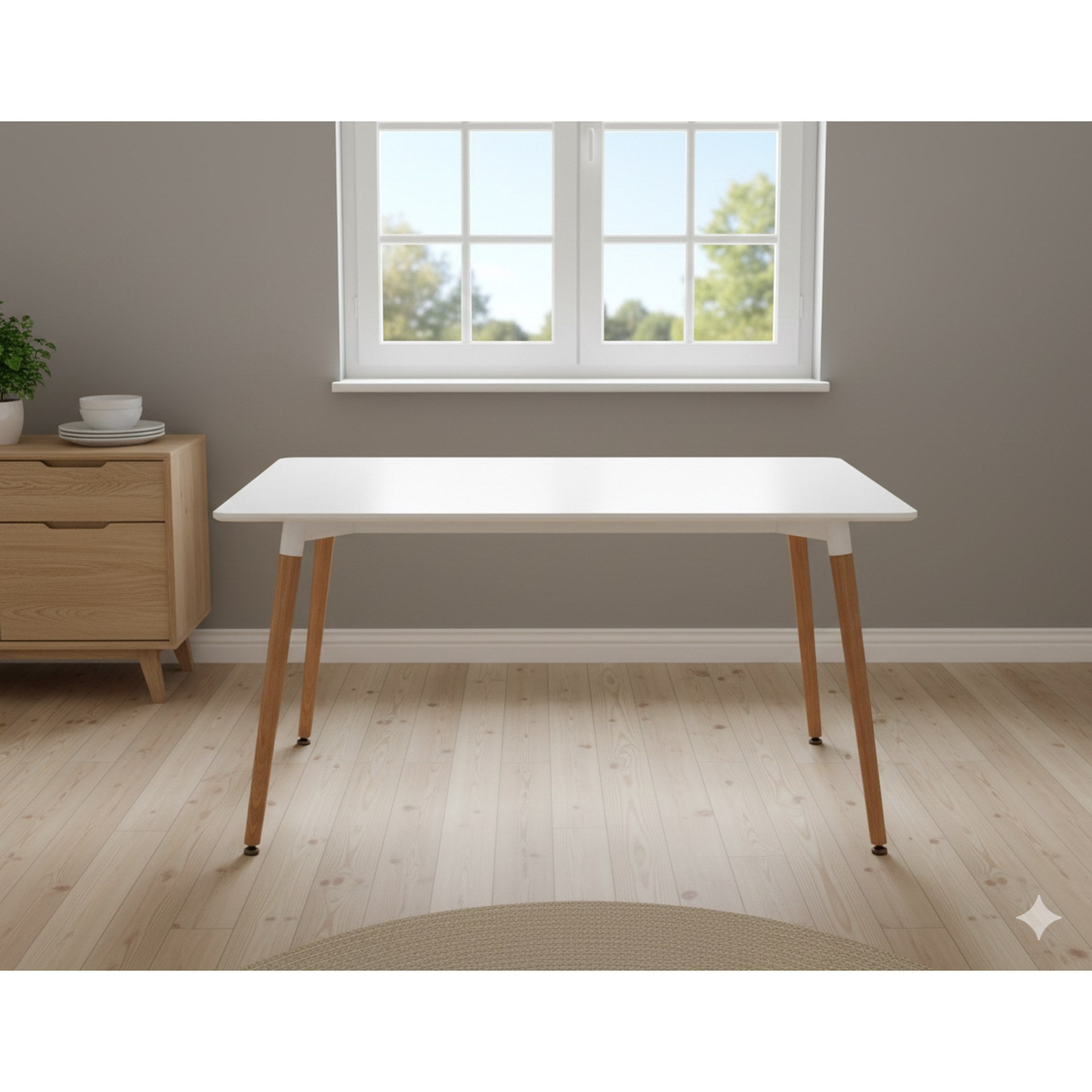 Thrifty 1.2M Dining Table White
