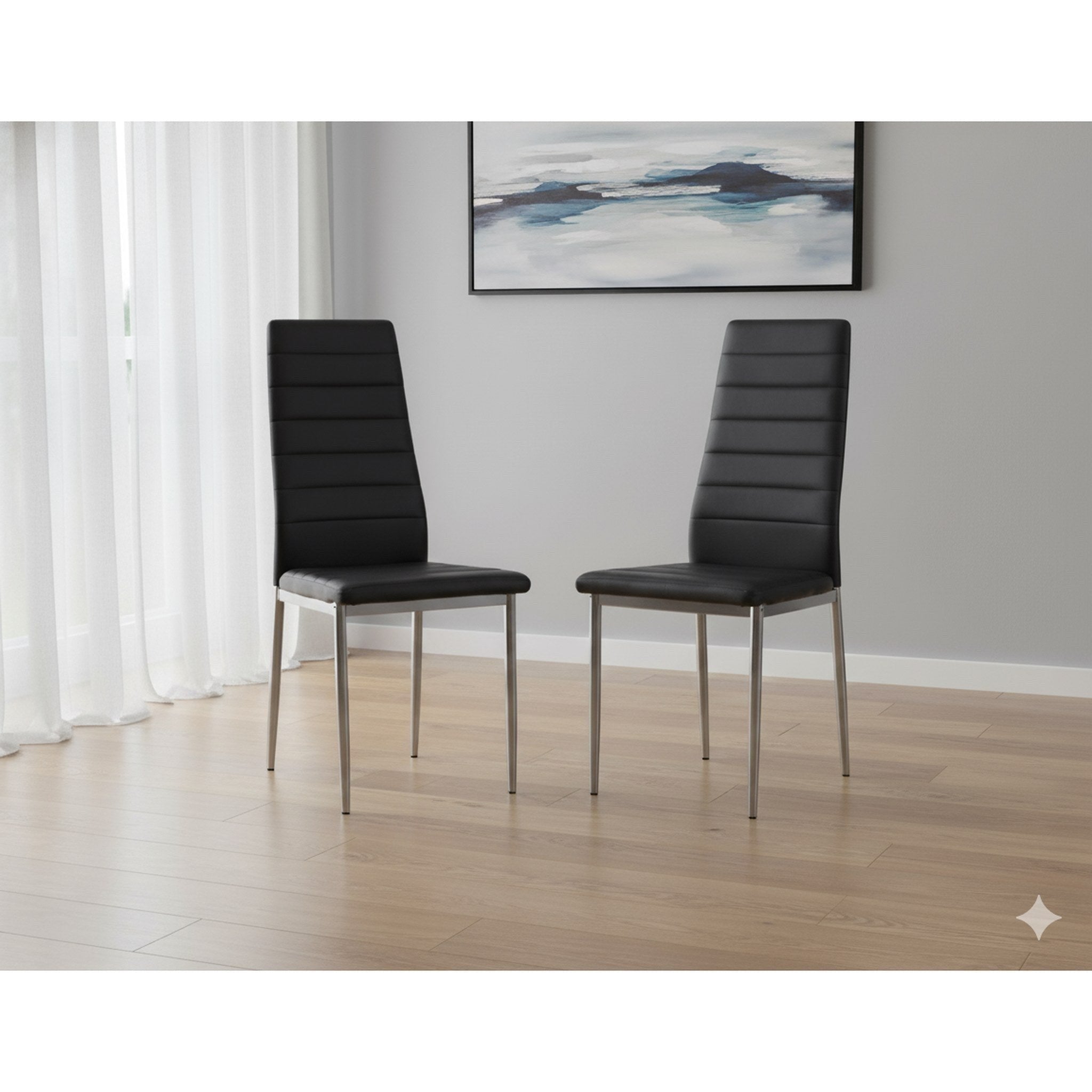 Lisa Dining Chairs Set of 2 Black