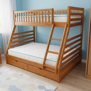 Bella Bunk (S+D) Warm Honey With 2 Bottom Drws ( with Mattress) | Furniture World Auckland