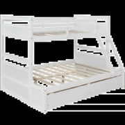 Bella Bunk (S+D) White With 2 Bottom Drws