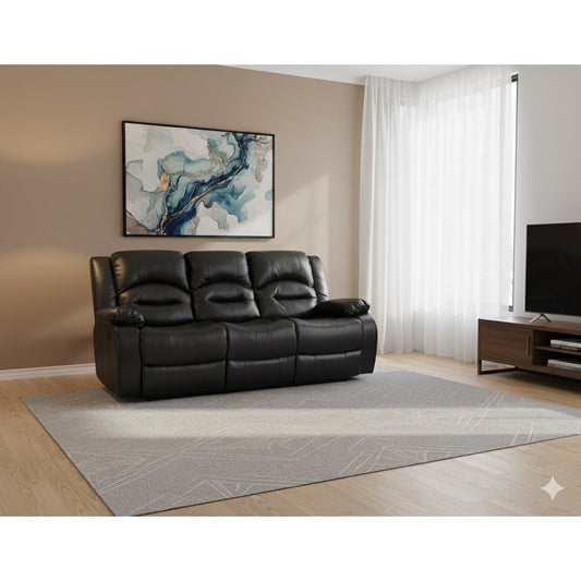 Heaven 3 Seater Recliner Black - alternate view