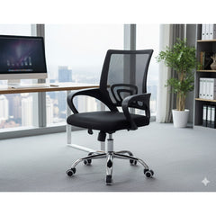 Rory Office Chair Black with Medium Back