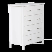 Bella 5 Drw Tallboy White Bedroom Furniture Sets