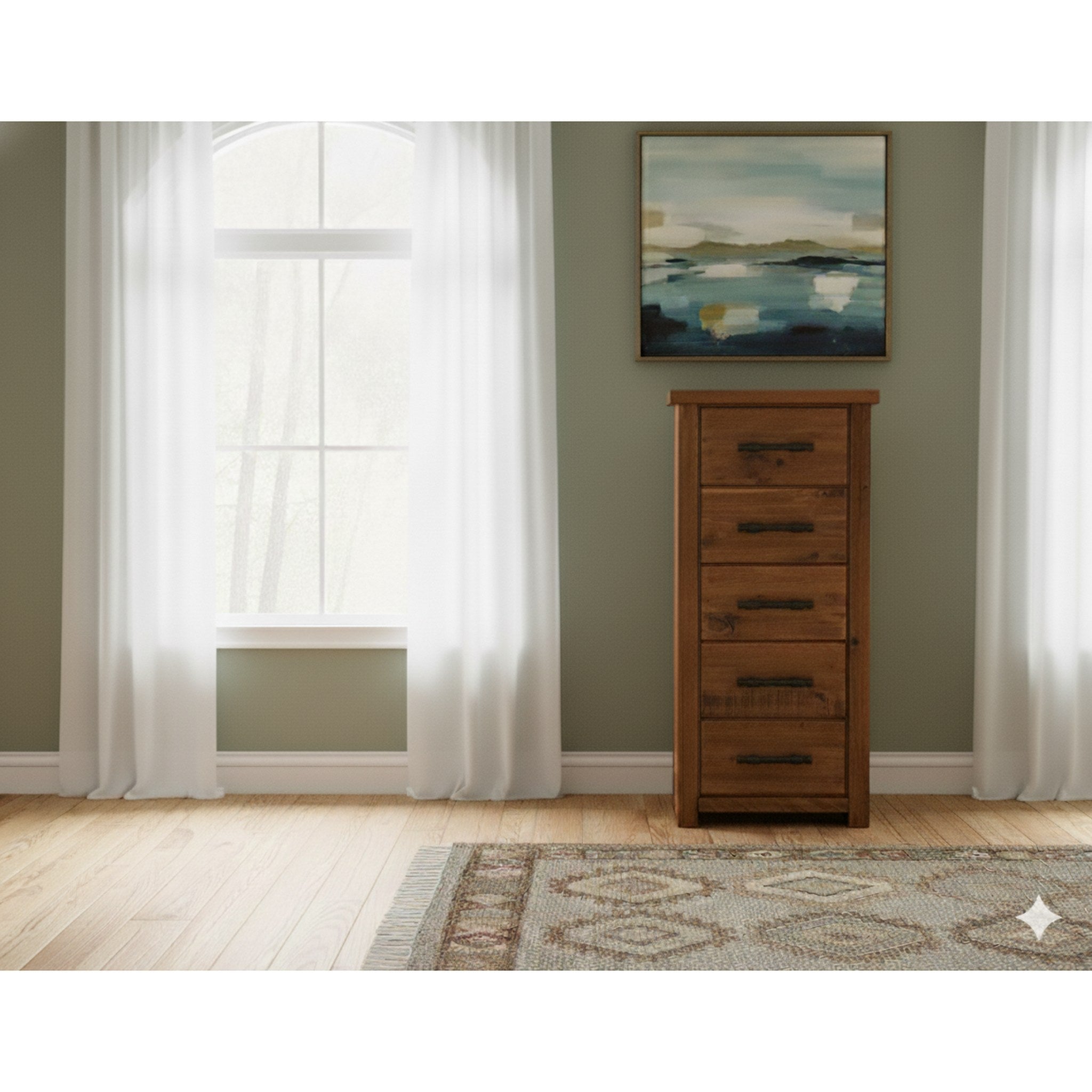 Oakwood 5 Drw Slimboy - Side View | Furniture World NZ