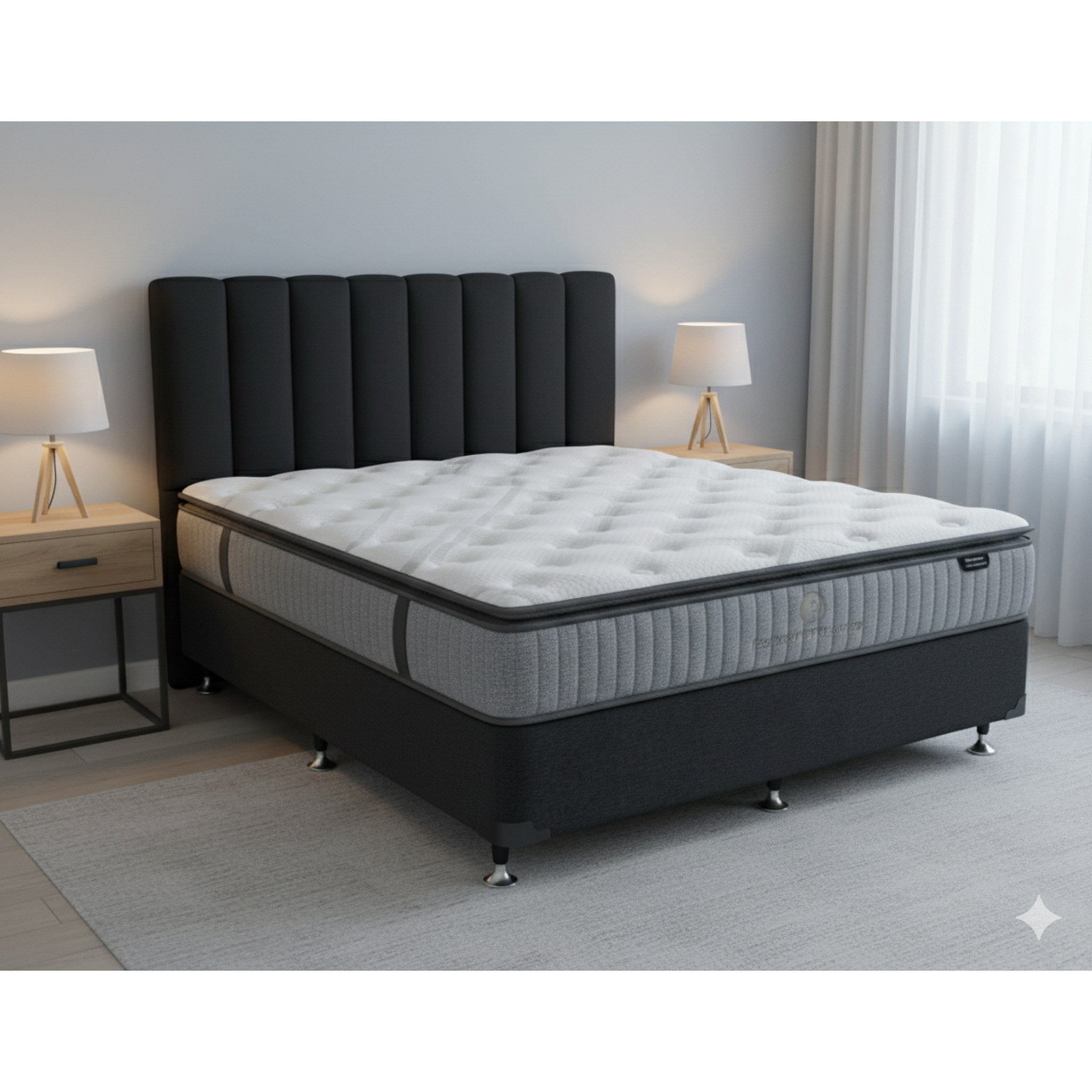 SleepMax Pocket Pillow Top  Mattress + NZ Made Eco Bed Base - Side View | Furniture World NZ