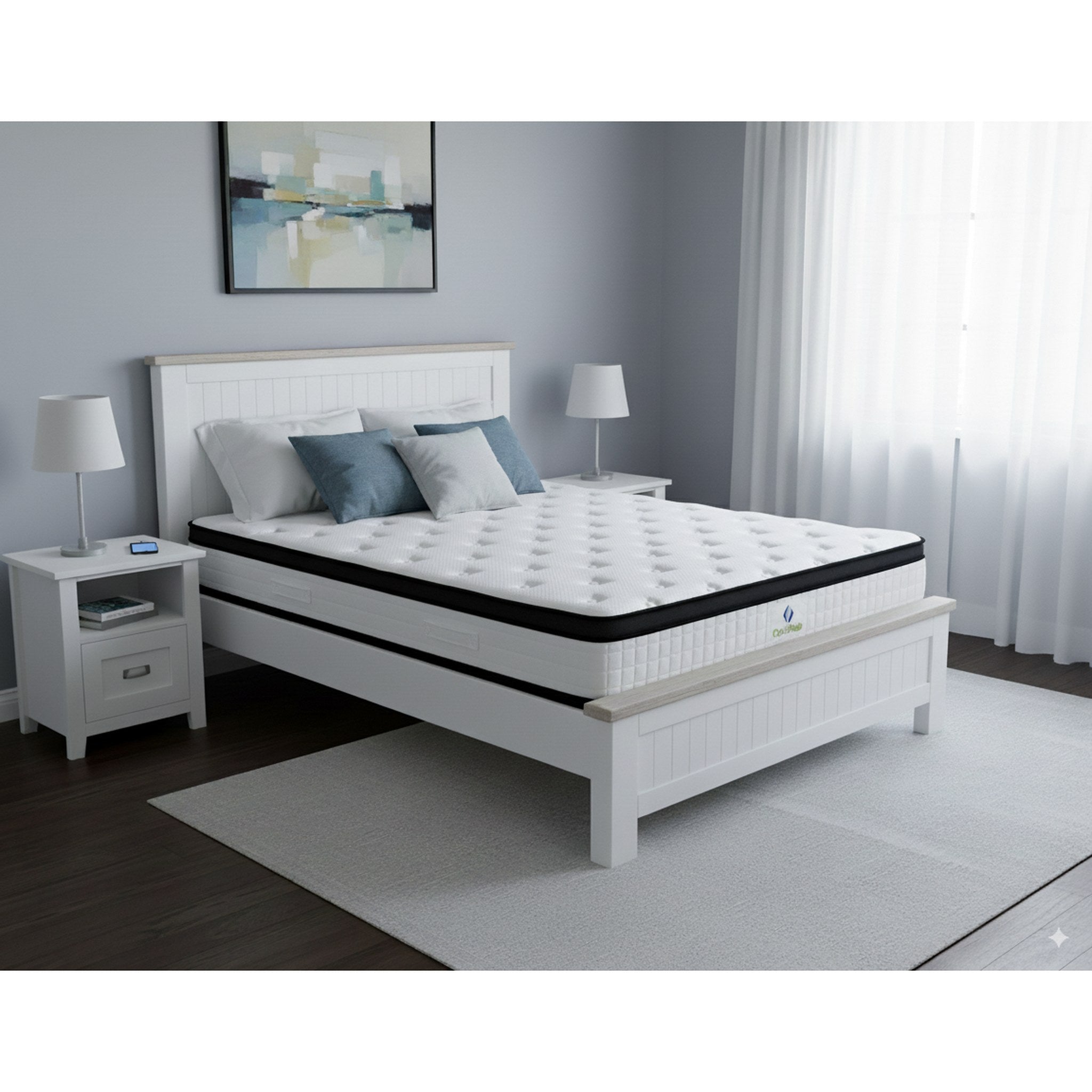 OptiNap Euro Top  Pocket Spring Mattress Super King-Floor Model - Side View | Furniture World NZ