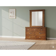 Edison 7-Drawer Dresser / Mirror - Side View | Furniture World NZ
