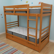Bella Bunk (S+S)Warm Honey With 2 Bottom Drws (with Mattress) | Furniture World Auckland