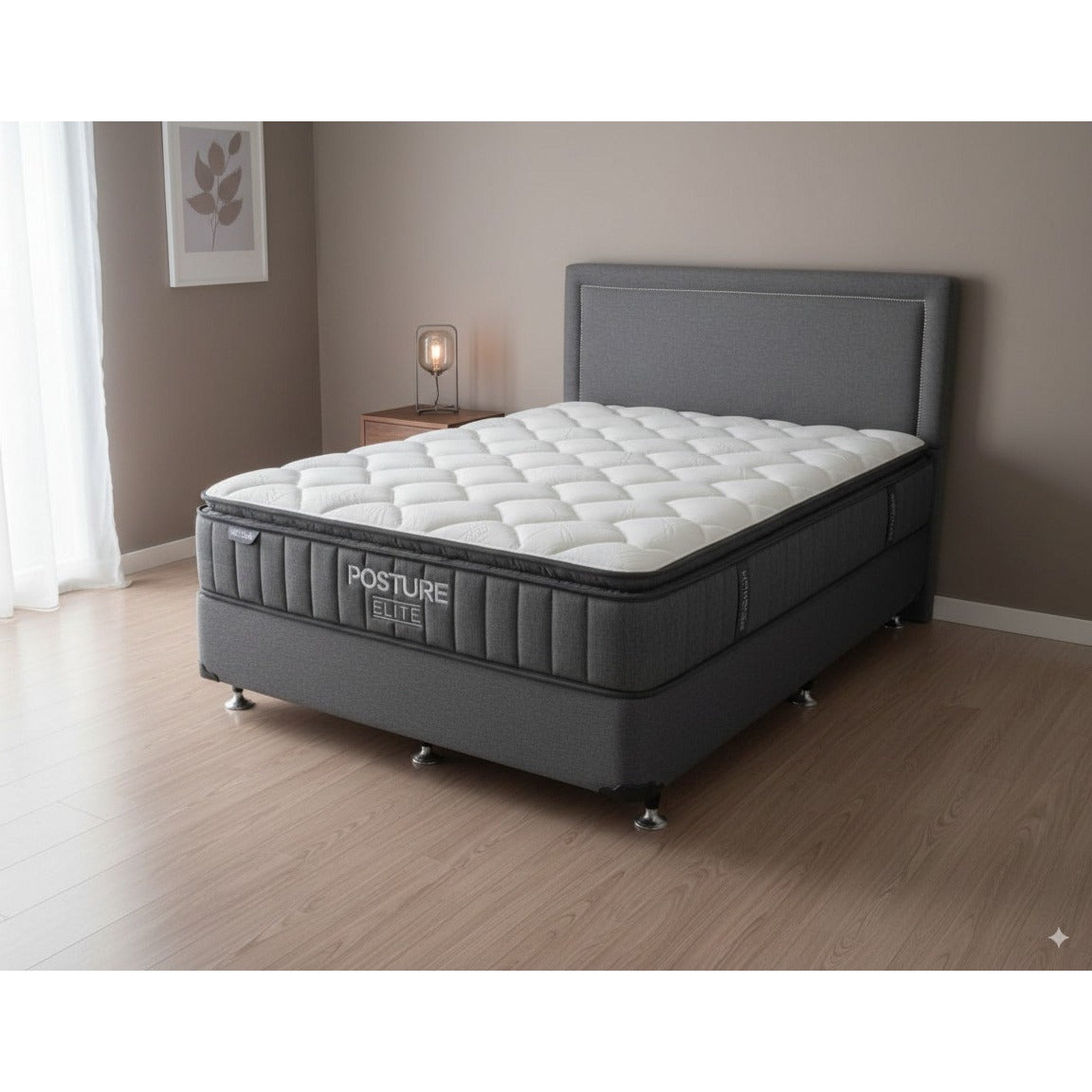 SleepMax Posture Elite Medium Mattress + NZ Made Eco Bed Base - Side View | Furniture World NZ