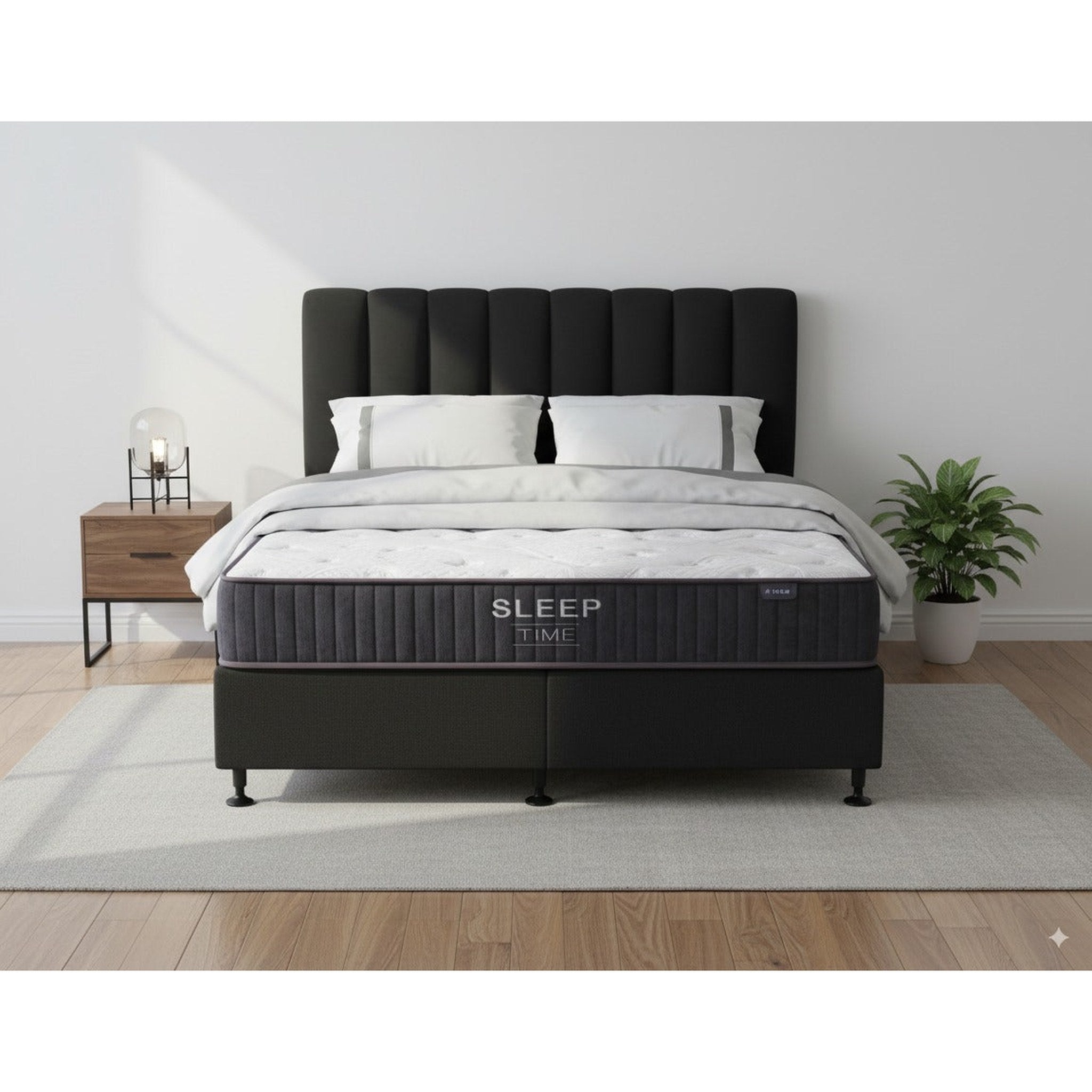 SleepTime X-Firm Mattress + NZ Made Eco Bed Base - Side View | Furniture World NZ
