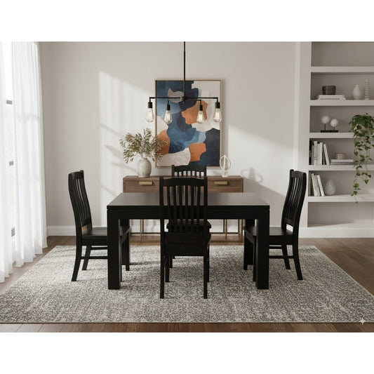Solid Wood Dining Suite Black