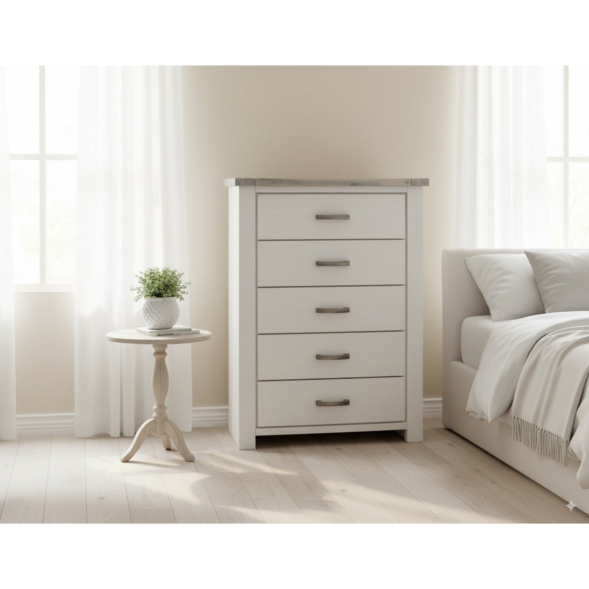 UrbanNest 5 Drw Slimboy - Side View | Furniture World NZ