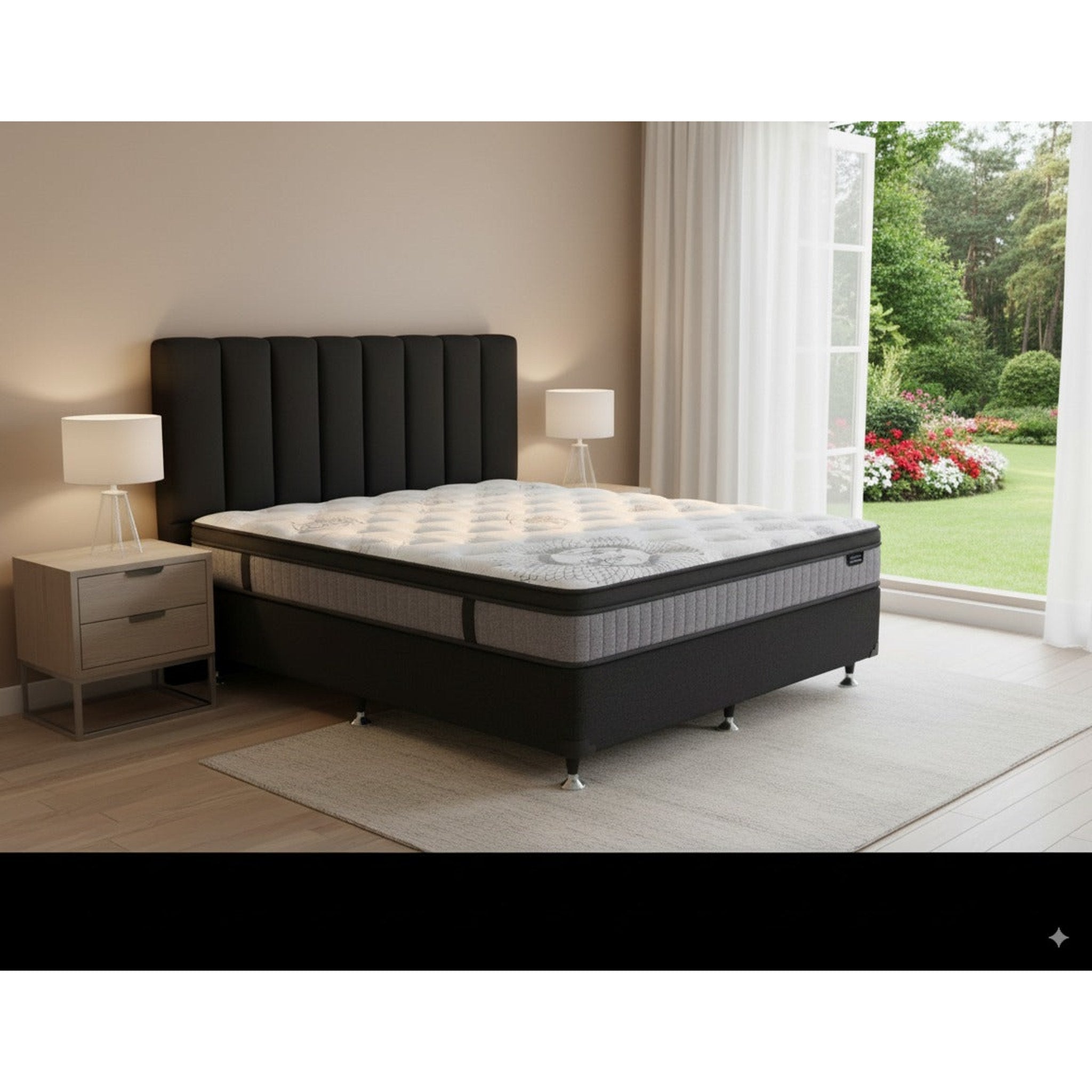 SleepMax Pocket Spring  Mattress + NZ Made Eco Bed Base - Side View | Furniture World NZ