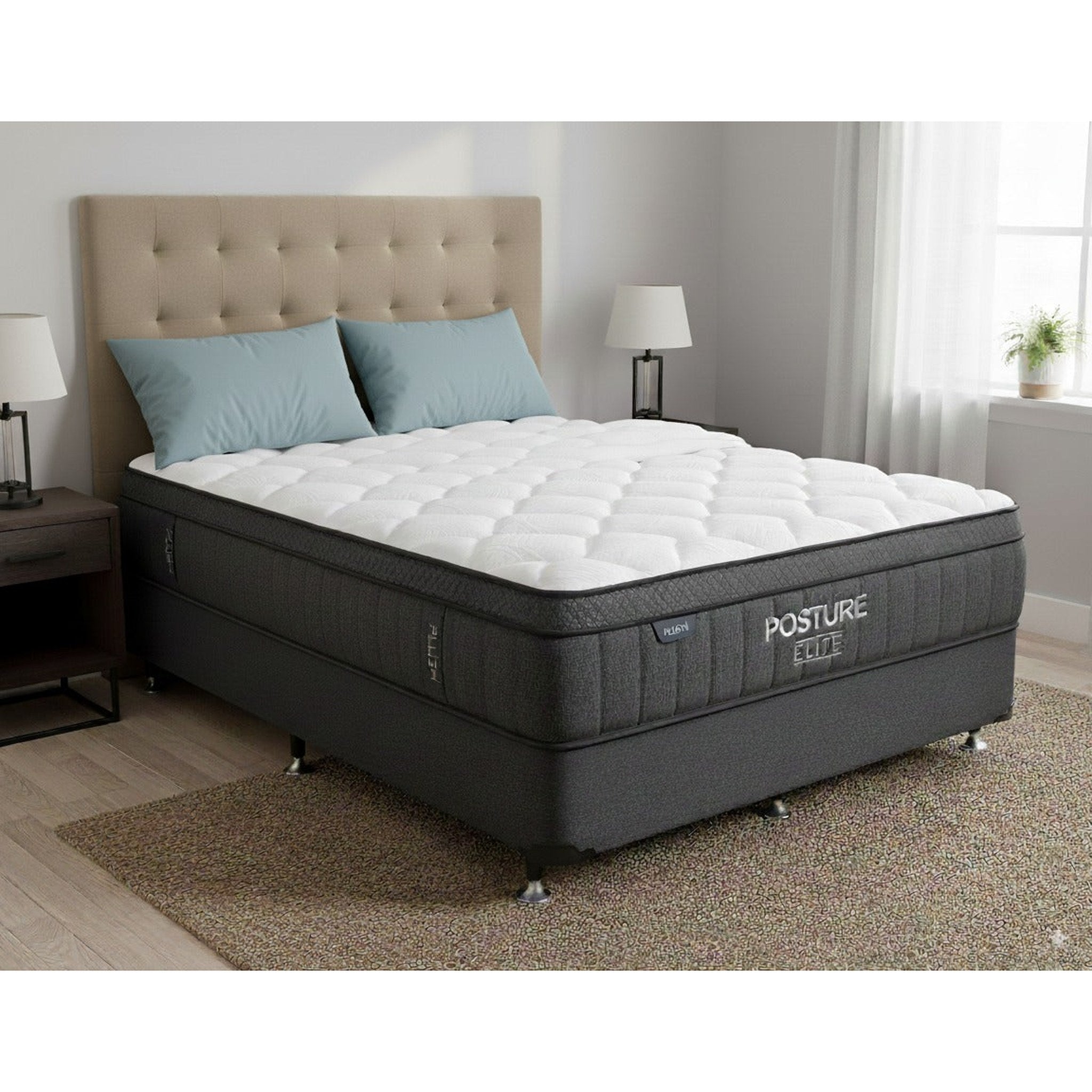 Sleepmax Posture Elite Plush Mattress + NZ Made Eco Bed Base - Side View | Furniture World NZ
