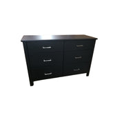 Bella 6 Drw Dresser -Black Draft | Furniture World Auckland