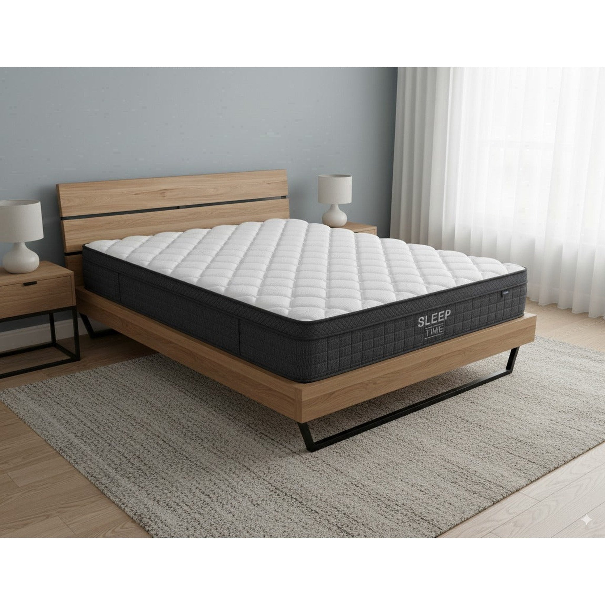 GrainCraft Bed Frame + SleepTime Ultra Mattress Queen