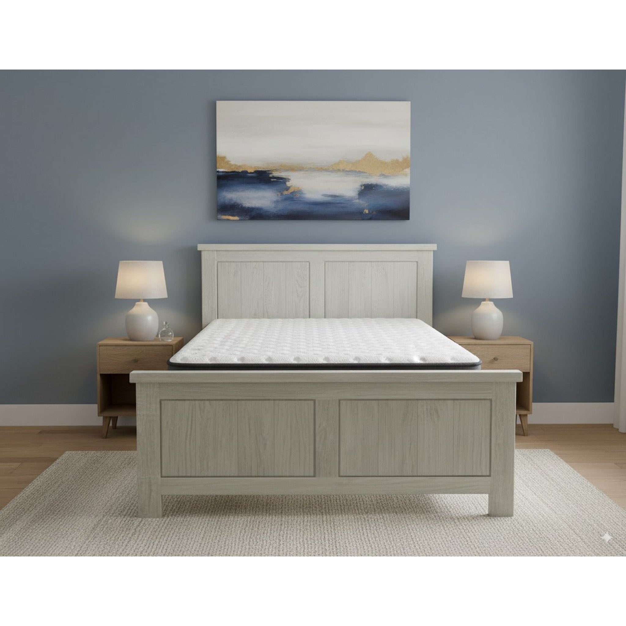 Signature Bed Frame + SleepTime Pocket Pillowtop Mattress - Side View | Furniture World NZ