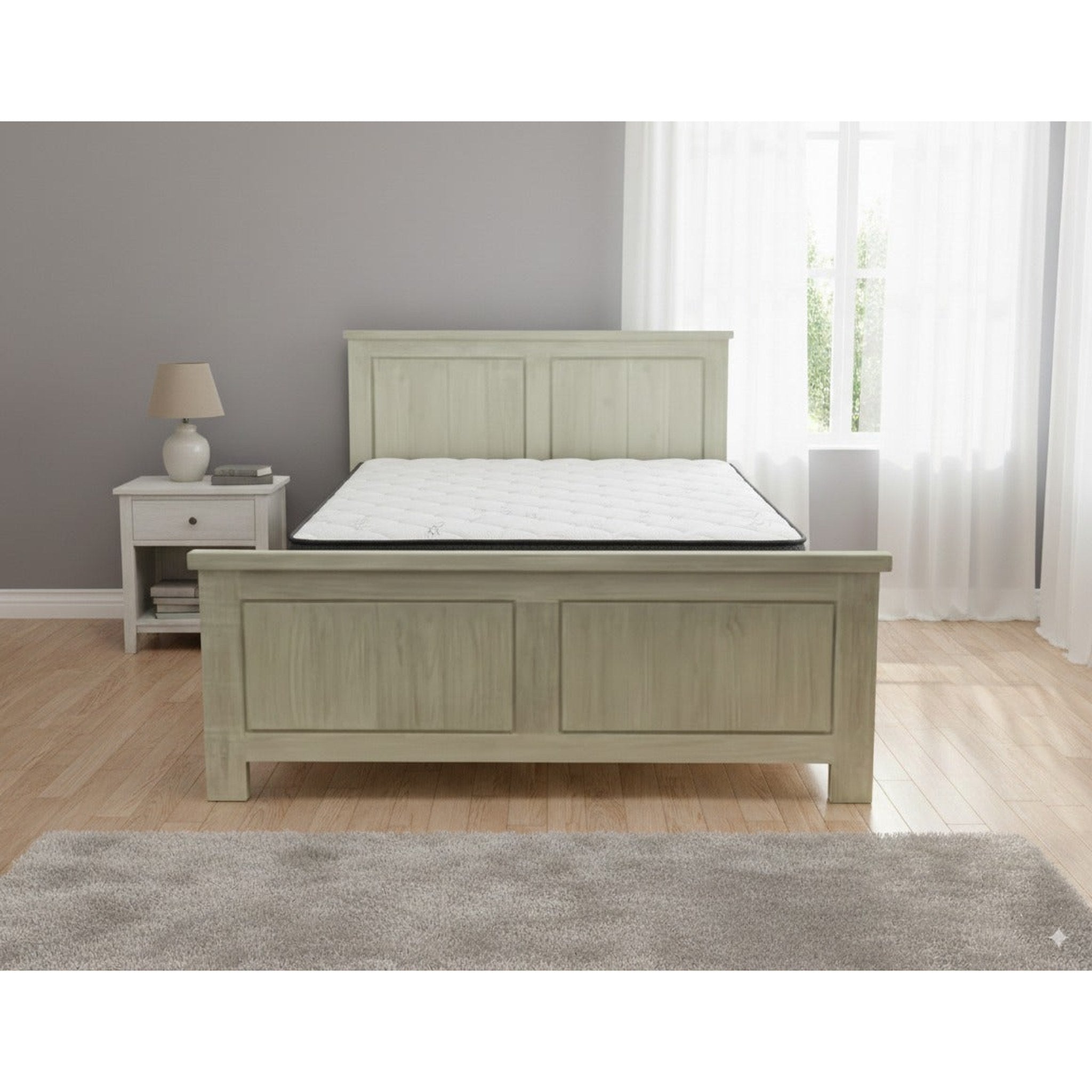 Signature Bed Frame + SleepTime Ultra Mattress - Side View | Furniture World NZ