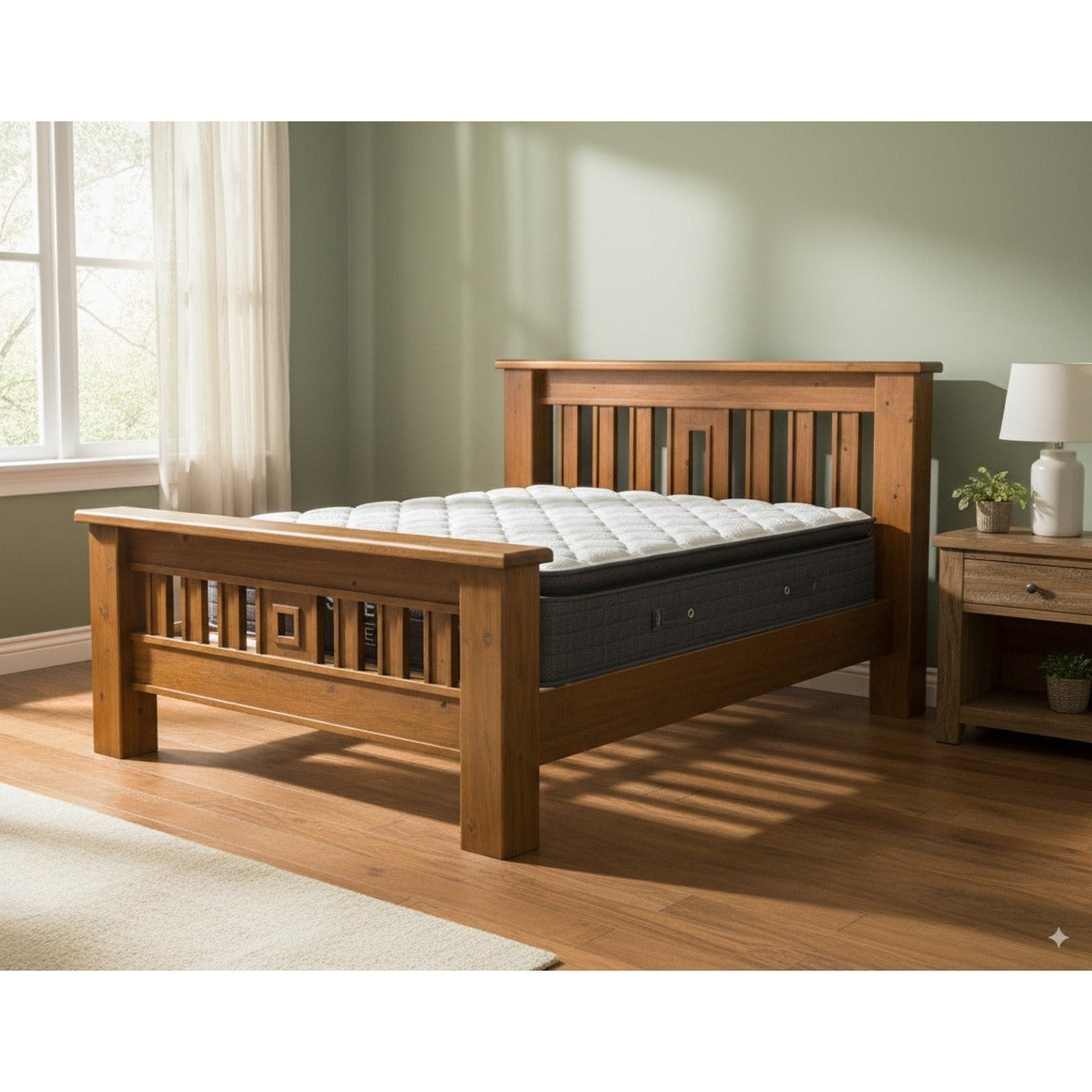 Edison Bed Frame +Sleeptime Medium Mattress