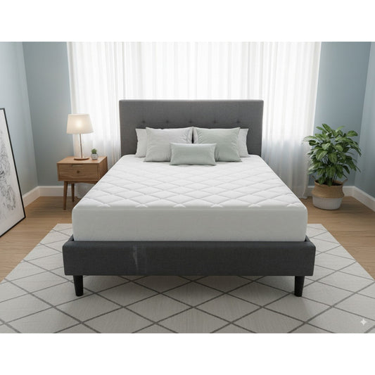 Shirley Fabric Bed Frame +SleepTime Pocket Pillowtop Mattress