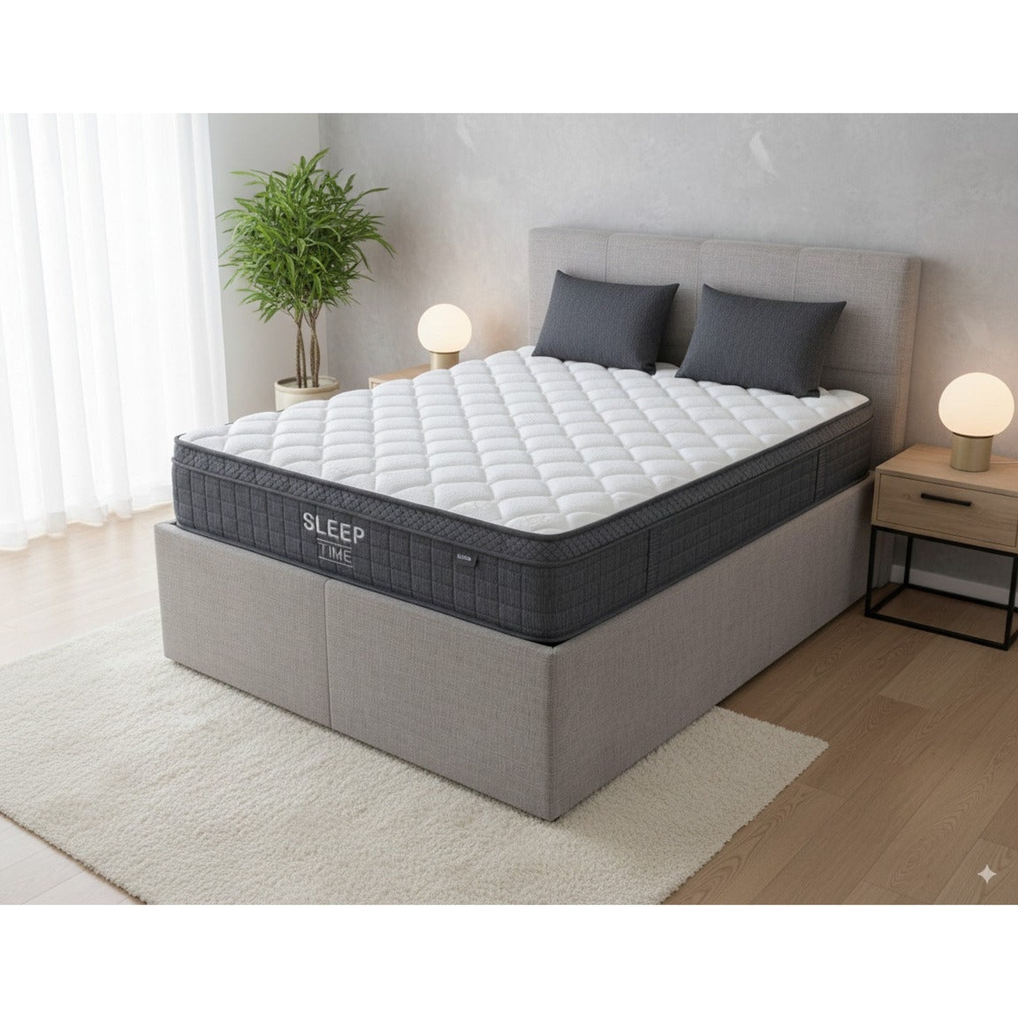 NZ Made Napbox Storage Bed + SleepTime Ultra Mattress - Side View | Furniture World NZ