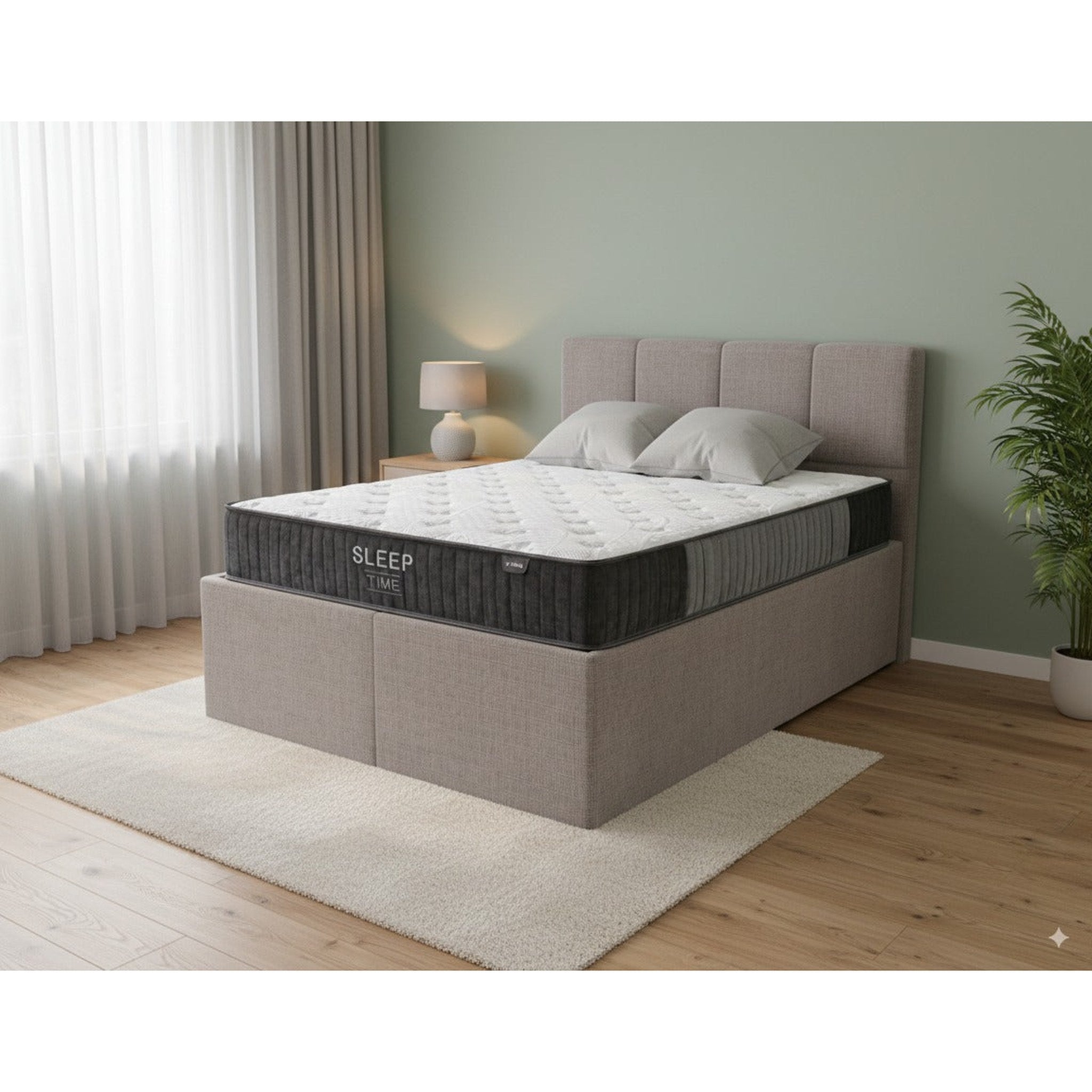 NZ Made Napbox Storage Bed + SleepTime X-Firm Mattress - Side View | Furniture World NZ