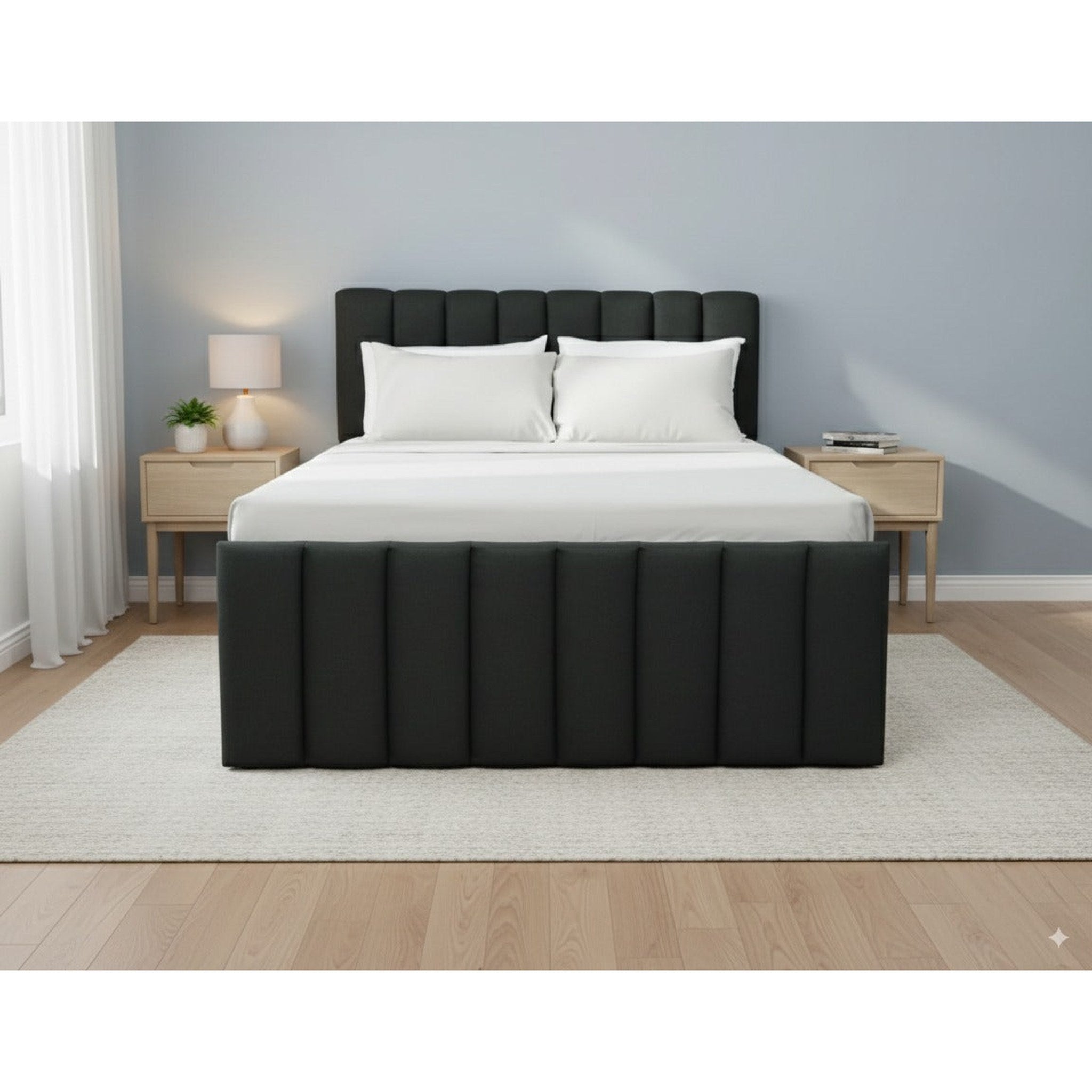NZ Made Wave Bed Frame + SleepTime Ultra Mattress - Side View | Furniture World NZ