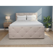 NZ Made Crystal Bed Frame + SleepTime Pocket Pillowtop Mattress - Side View | Furniture World NZ