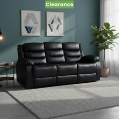 CozyCrown 3RR Recliner with Cup Holder Black - Floor Model