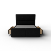 NZ Made Aero Bed Frame With Drawers + Venus Medium Mattress — Bed Bundle - Side View | Furniture World NZ