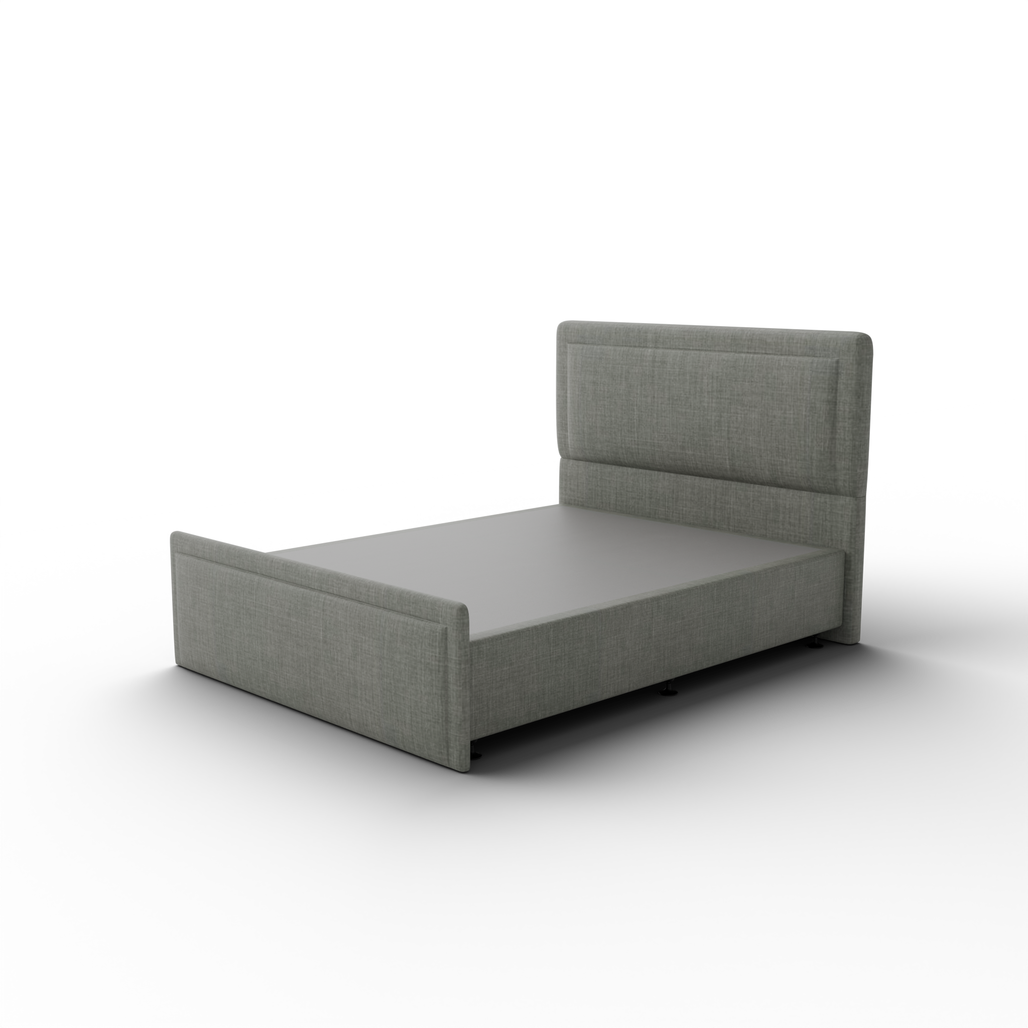 NZ Made Amber Bed Frame + Venus Medium Mattress — Bed Bundle - Side View | Furniture World NZ