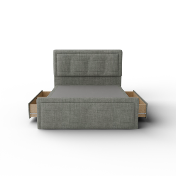 NZ Made Chelton Bed Frame With Drawer + Venus Medium Mattress — Bed Bundle - Detail View | Furniture World NZ