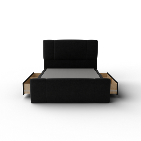 NZ Made Crest Bed Frame With Drawers