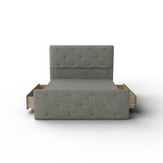 NZ Made Crown Bed Frame With Drawers + Venus Medium Mattress — Bed Bundle - Detail View | Furniture World NZ