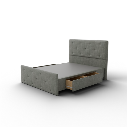 NZ Made Crown Bed Frame With Drawers