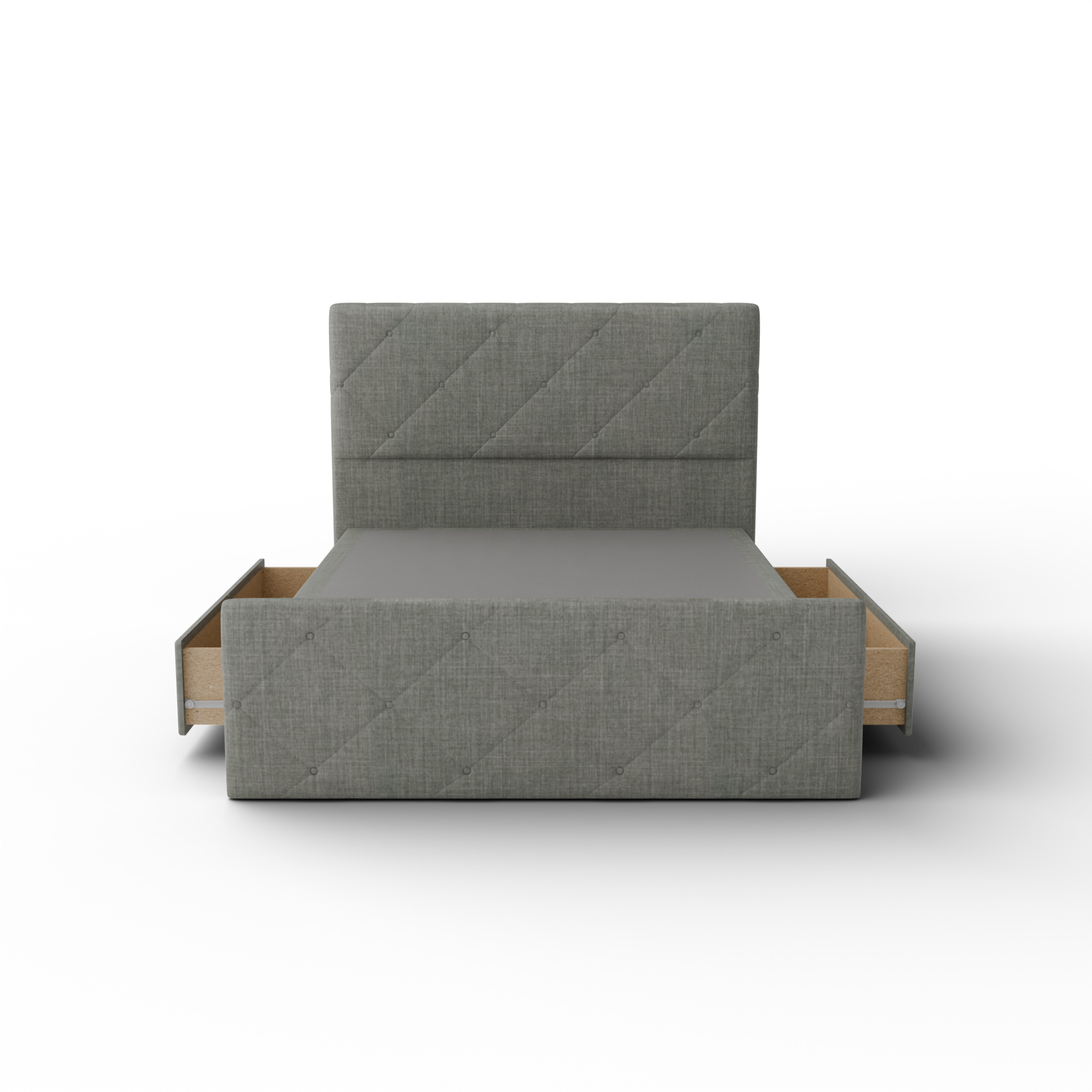 NZ Made Crystal Bed Frame With Drawers + Bliss Max Medium Mattress - Detail View | Furniture World NZ