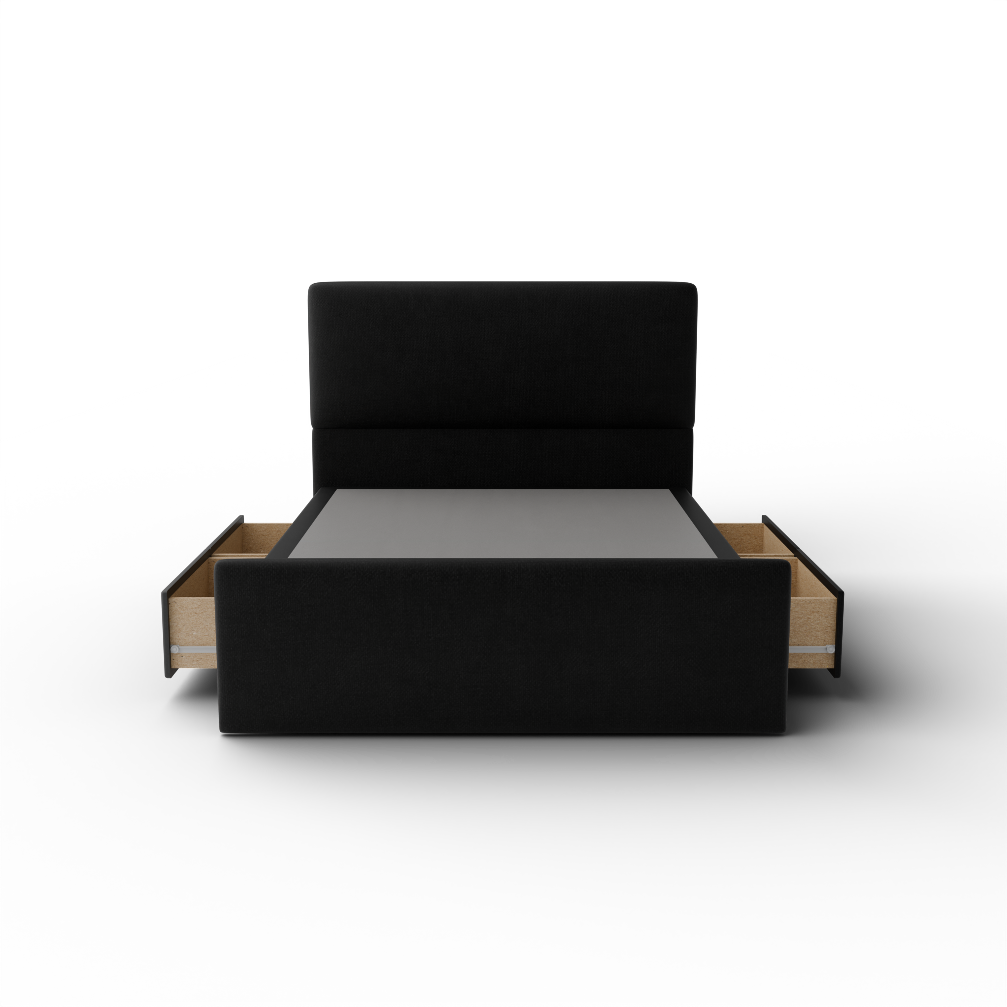 NZ Made Deaura Bed Frame With Drawers + Bliss Max Medium Mattress - Side View | Furniture World NZ