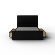 NZ Made Deaura Bed Frame With Drawers + Bliss Max Medium Mattress - Side View | Furniture World NZ