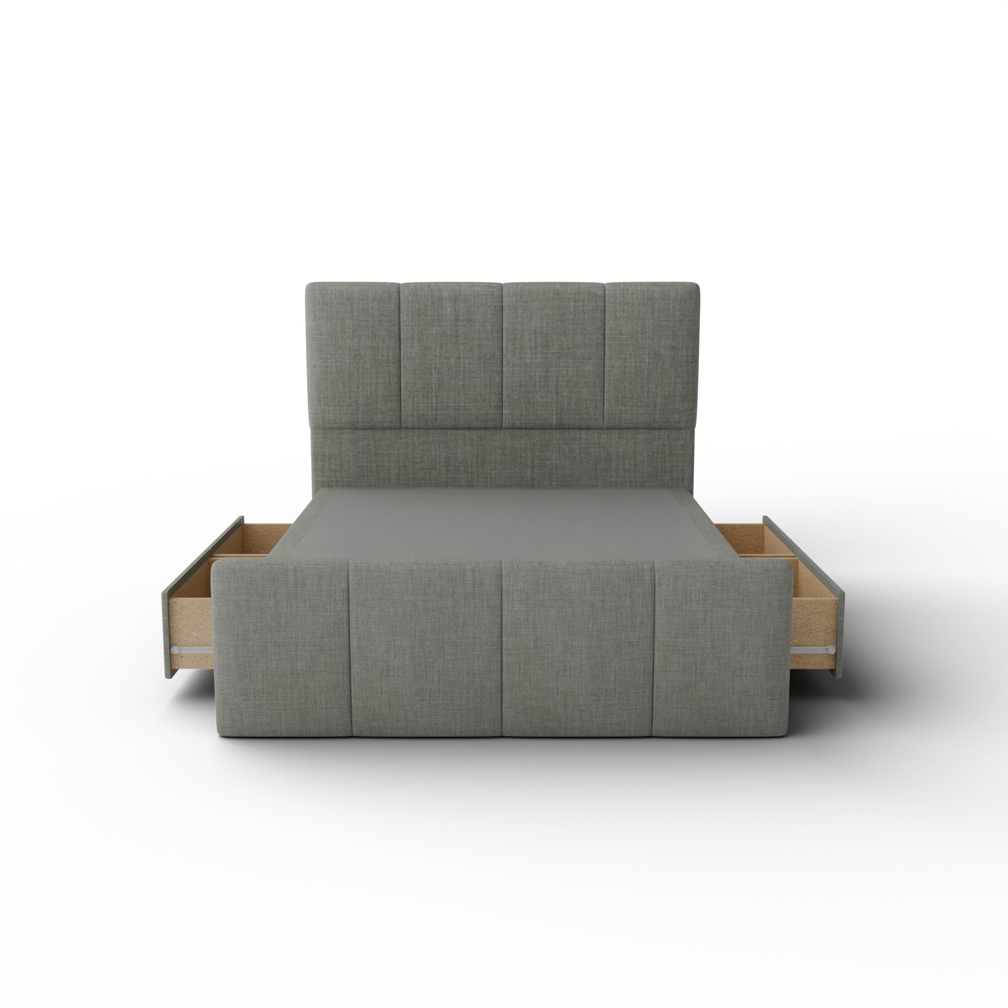 NZ Made Napbox Bed Frame With Drawers + Bliss Max Medium Mattress - Side View | Furniture World NZ