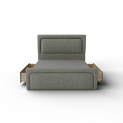 NZ Made Noir Bed Frame With Drawers + Venus Medium Mattress — Bed Bundle - Detail View | Furniture World NZ