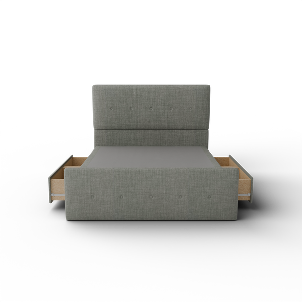 NZ Made SleepVault Bed Frame With Drawers + Bliss Max Medium Mattress - Detail View | Furniture World NZ