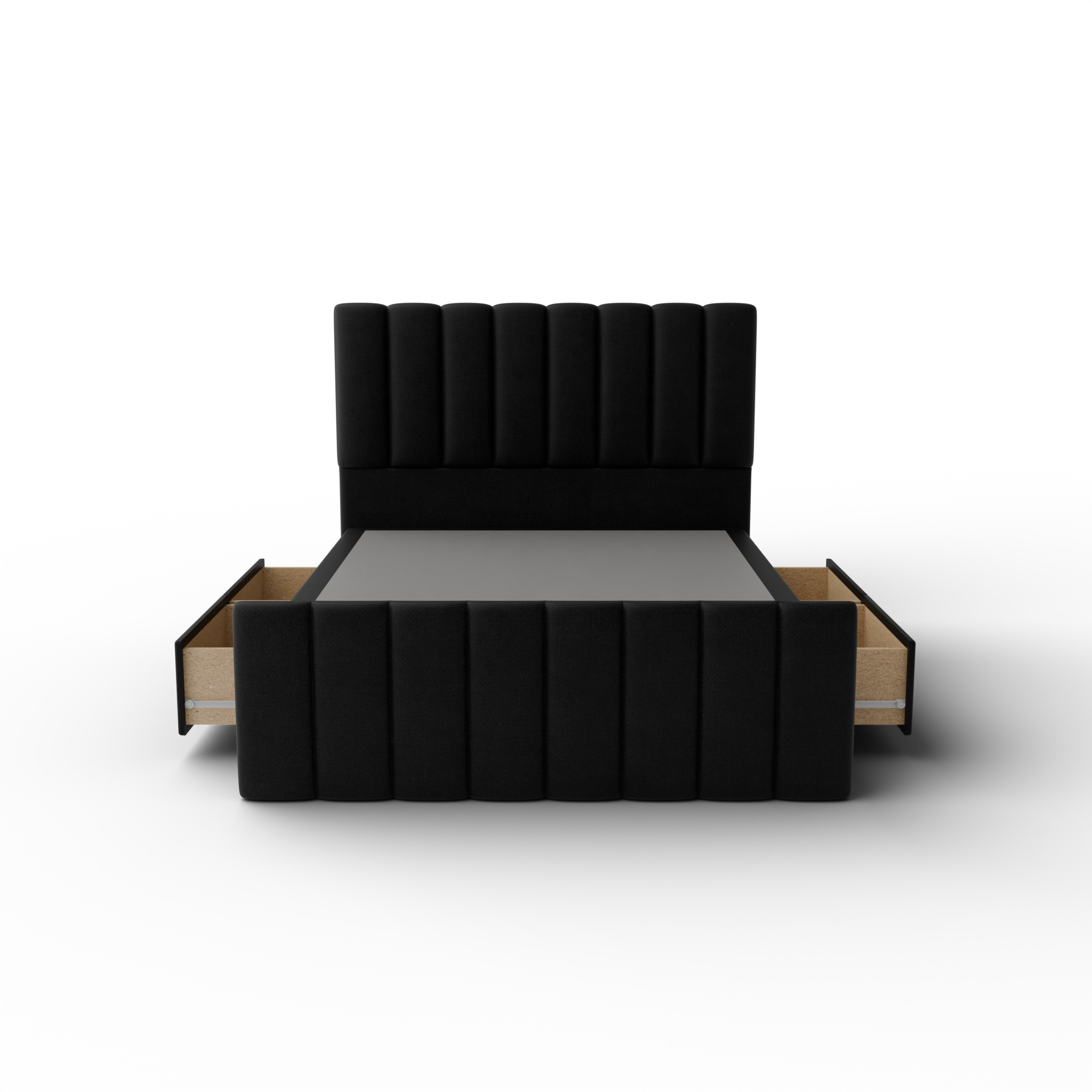 NZ Made Wave Bed Frame With Drawers