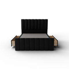 NZ Made Wave Bed Frame With Drawers