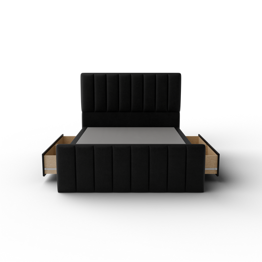 NZ Made Wave Plus Bed Frame With Drawers