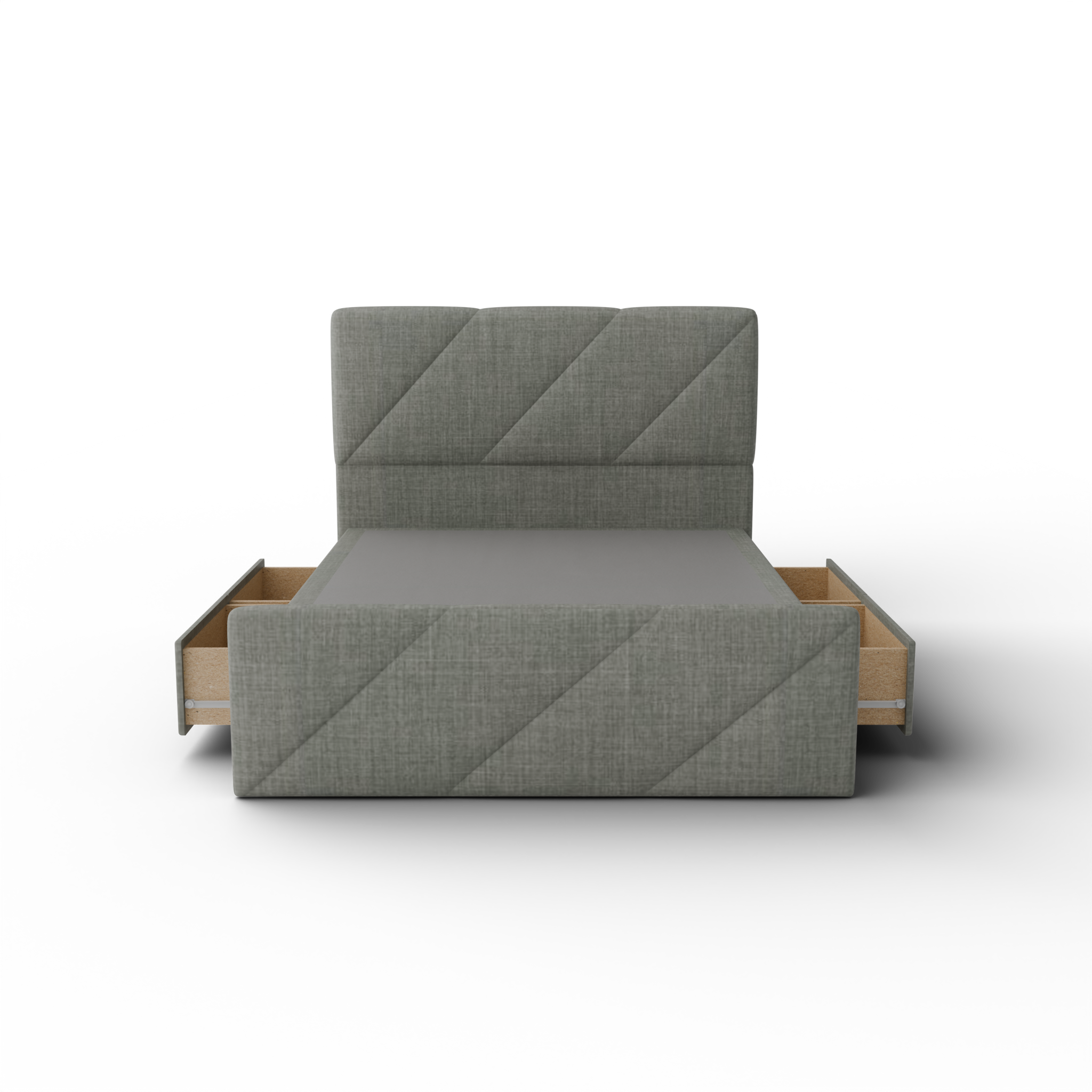 NZ Made Zest Bed Frame With Drawers + Bliss Max Medium Mattress - Detail View | Furniture World NZ